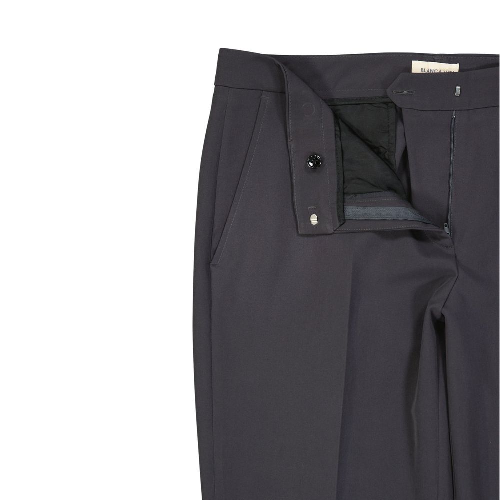 BLANCA VITA Gray Elastane Cropped Pants