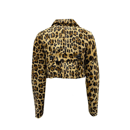 Dsquared² Brown Calfskin Coat