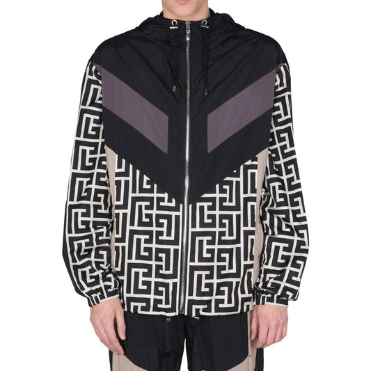 Balmain Black Nylon Shell Jacket