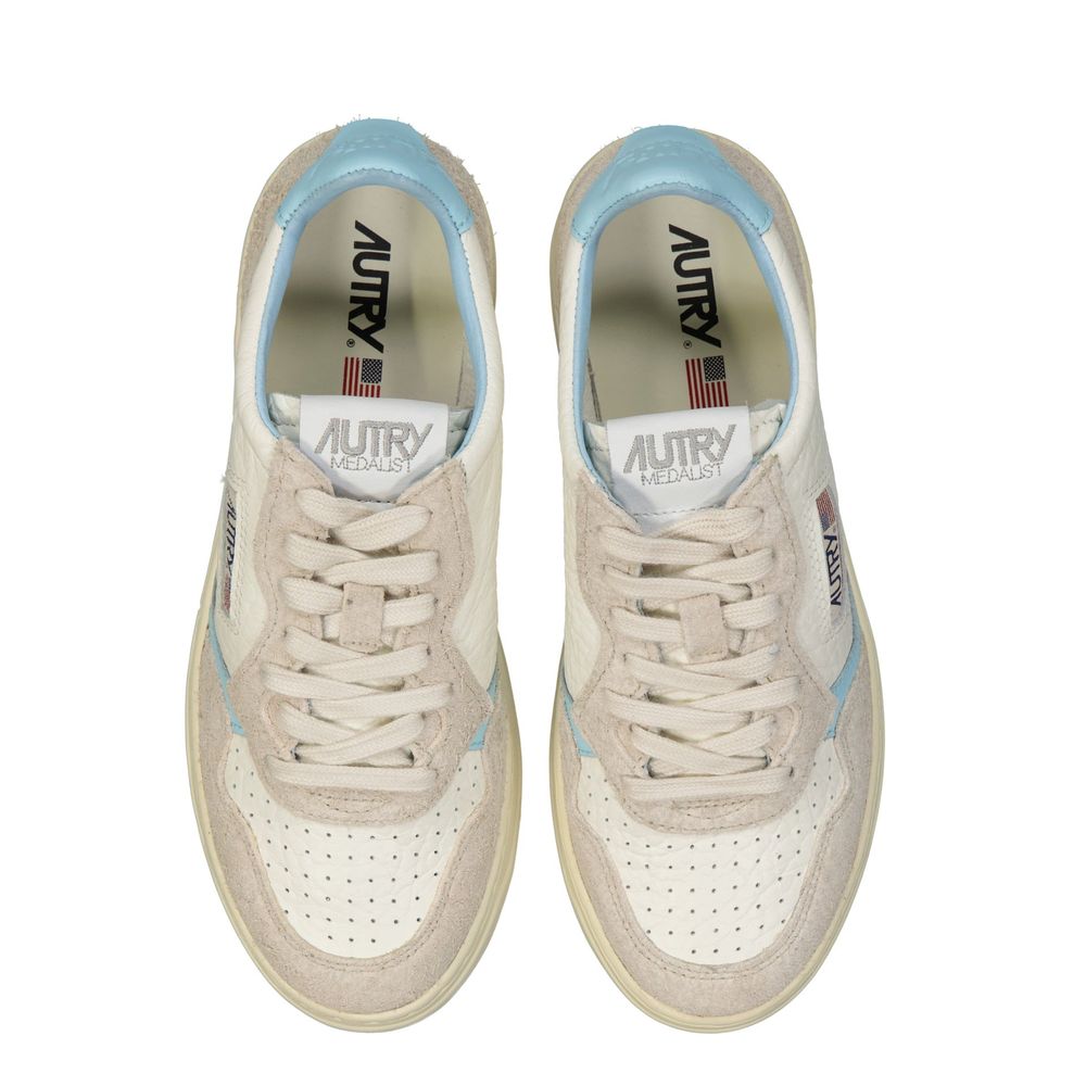 Autry White Leather Low Top Sneakers