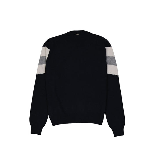 Herno Blue Wool Sweatshirt