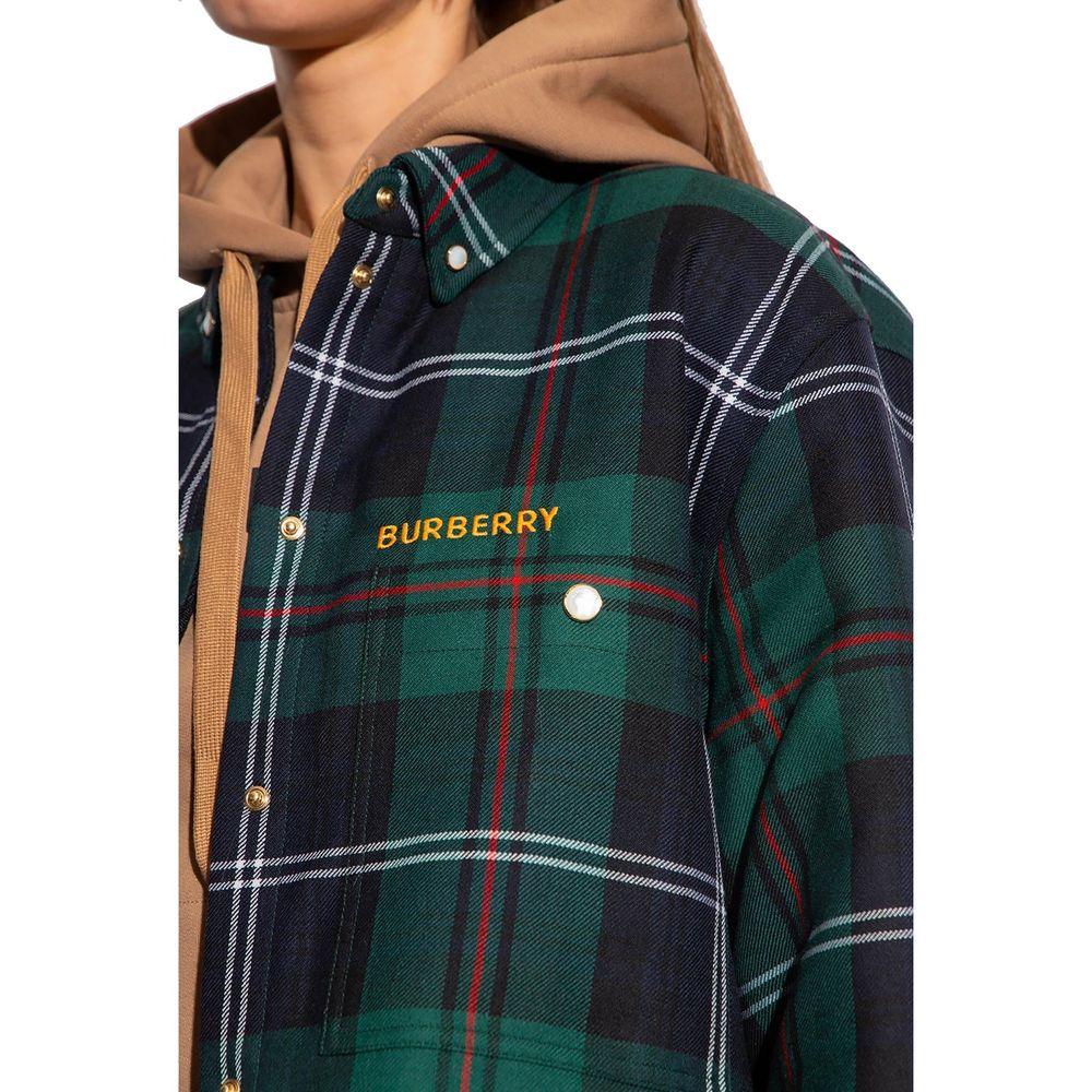 Burberry Bicolor Wool Pattern Shirt
