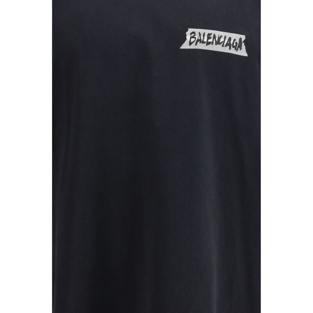 Balenciaga Black Cotton T-Shirt