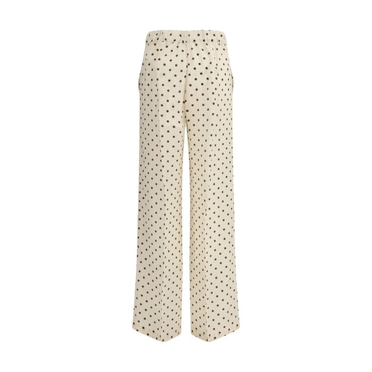 P.A.R.O.S.H. Beige Silk Casual Pants