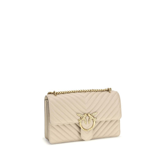 PINKO Beige Calf Leather Bos Taurus Shoulder Bag