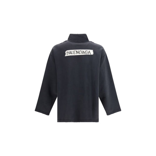 Balenciaga Black Cotton Sweatshirt
