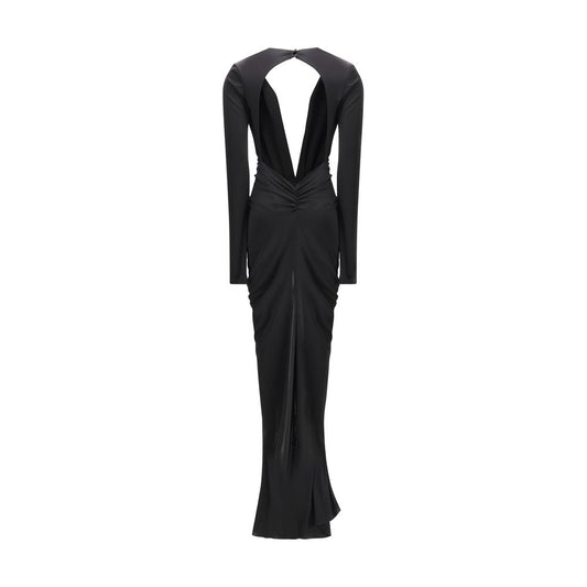 The Andamane Black Acetate Casual Dress