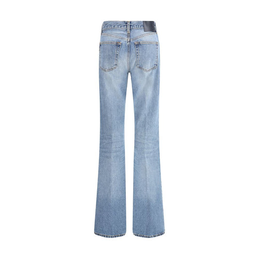 Haikure Blue Cotton Flared Jeans