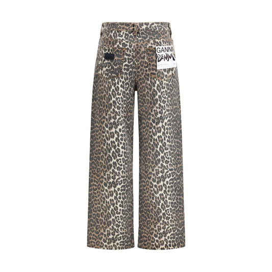 Ganni Multicolor Cotton Relaxed Fit Jeans