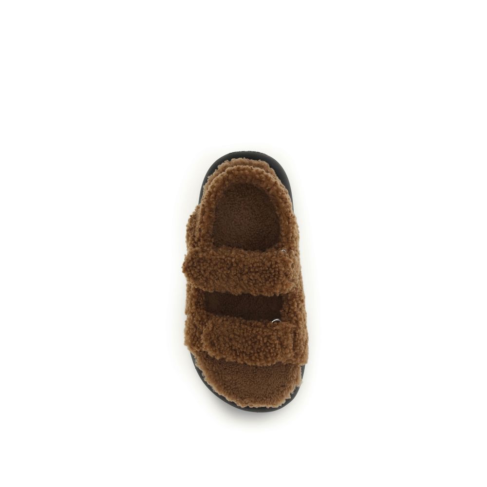 Moon Boot Brown Polyamide Slippers