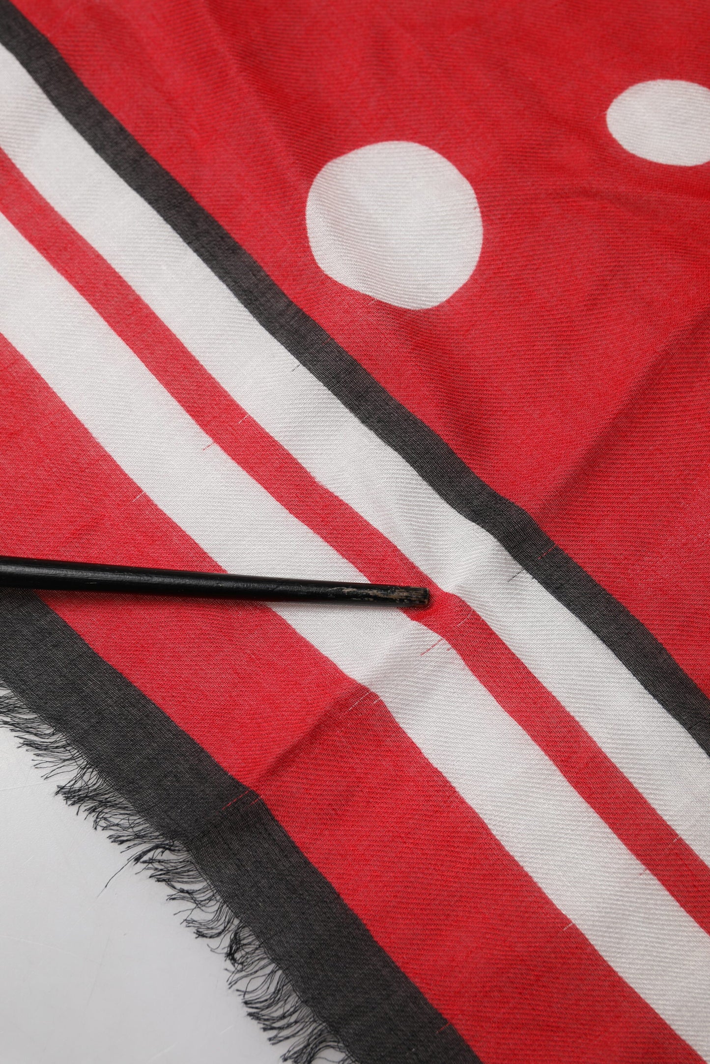 Dolce & Gabbana Red Polka Dot Print Square Stole 137cm x 134.5cm Scarf