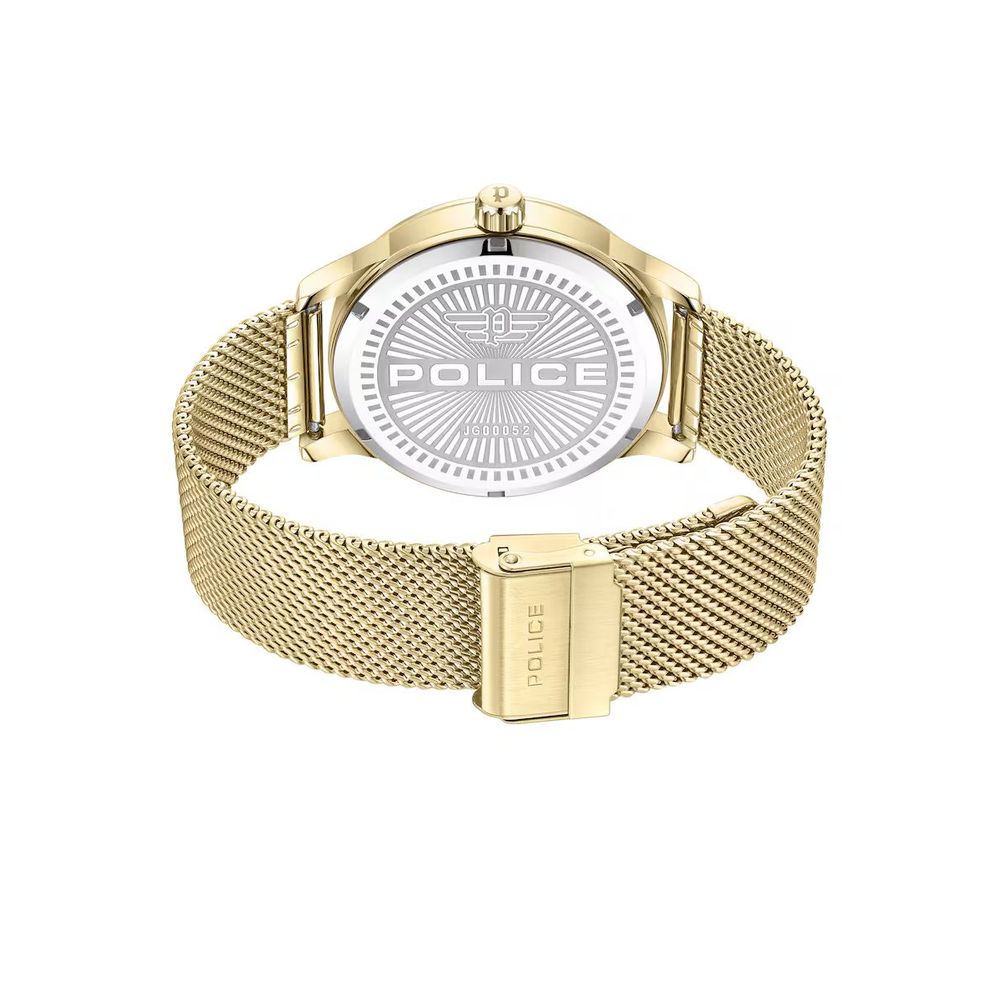 Police Gold Stainless Steel Dress Watch