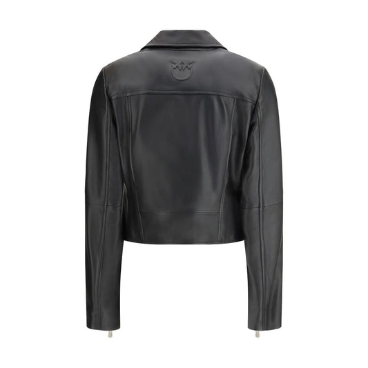 PINKO Black Leather Jacket