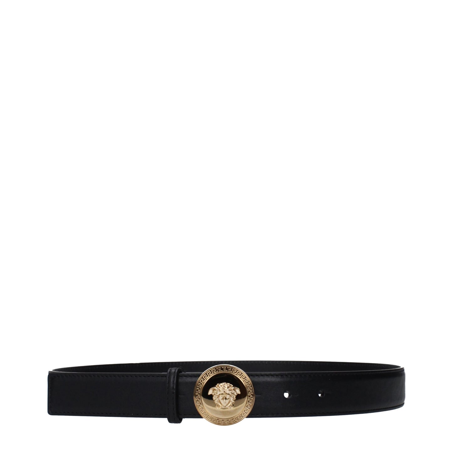 Versace Black Leather Regular Belt