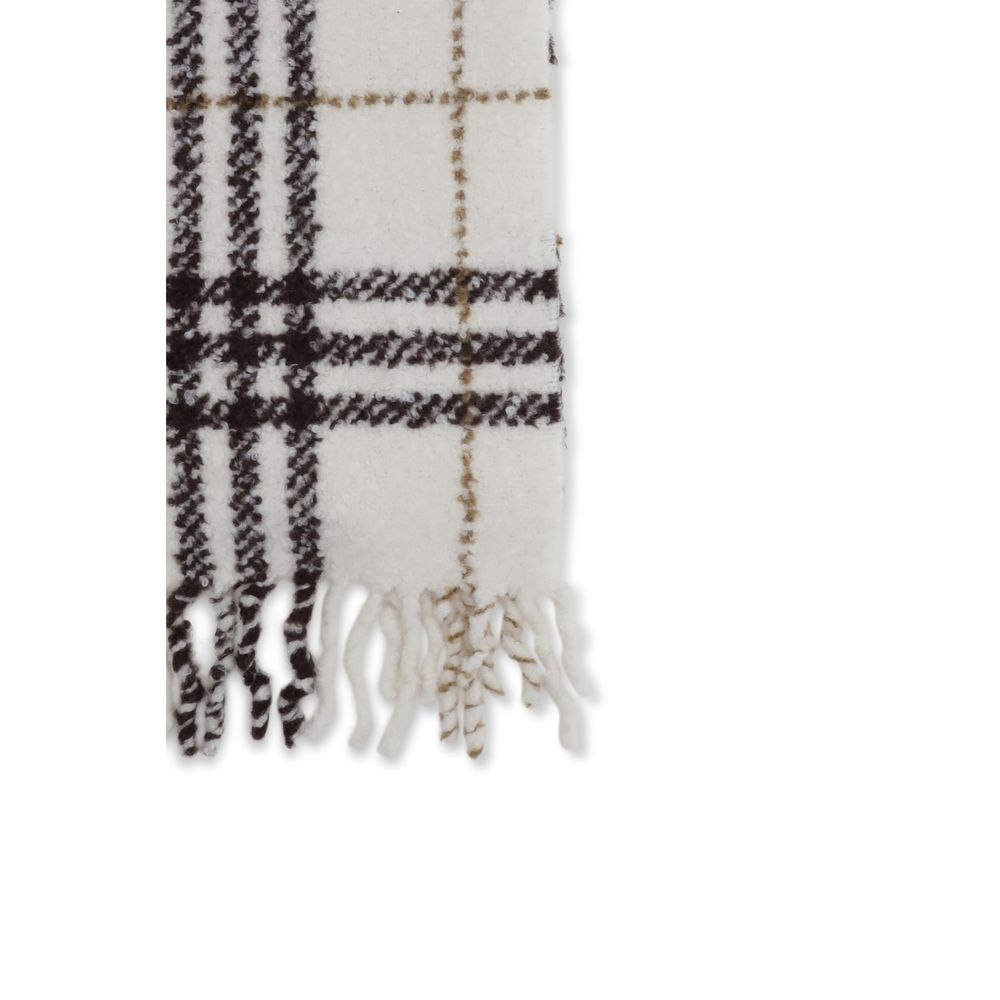 Burberry White Alpaca Vicugna Pacos Scarf