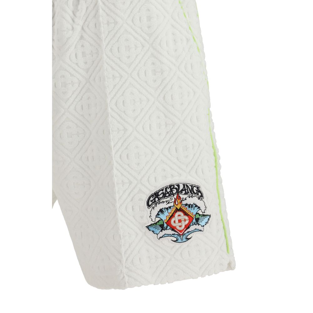 Casablanca White Cotton Bermuda Shorts