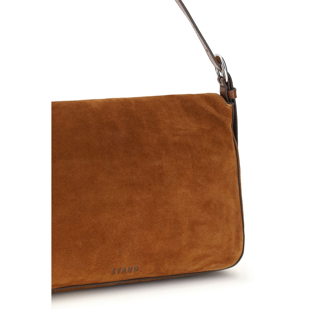 Staud Brown Calf Leather Bos Taurus Shoulder Bag