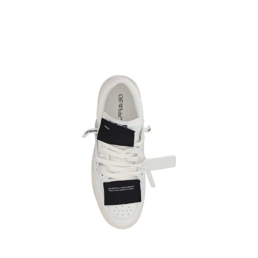 Off-White Black Calf Leather Bos Taurus Low Top Sneakers