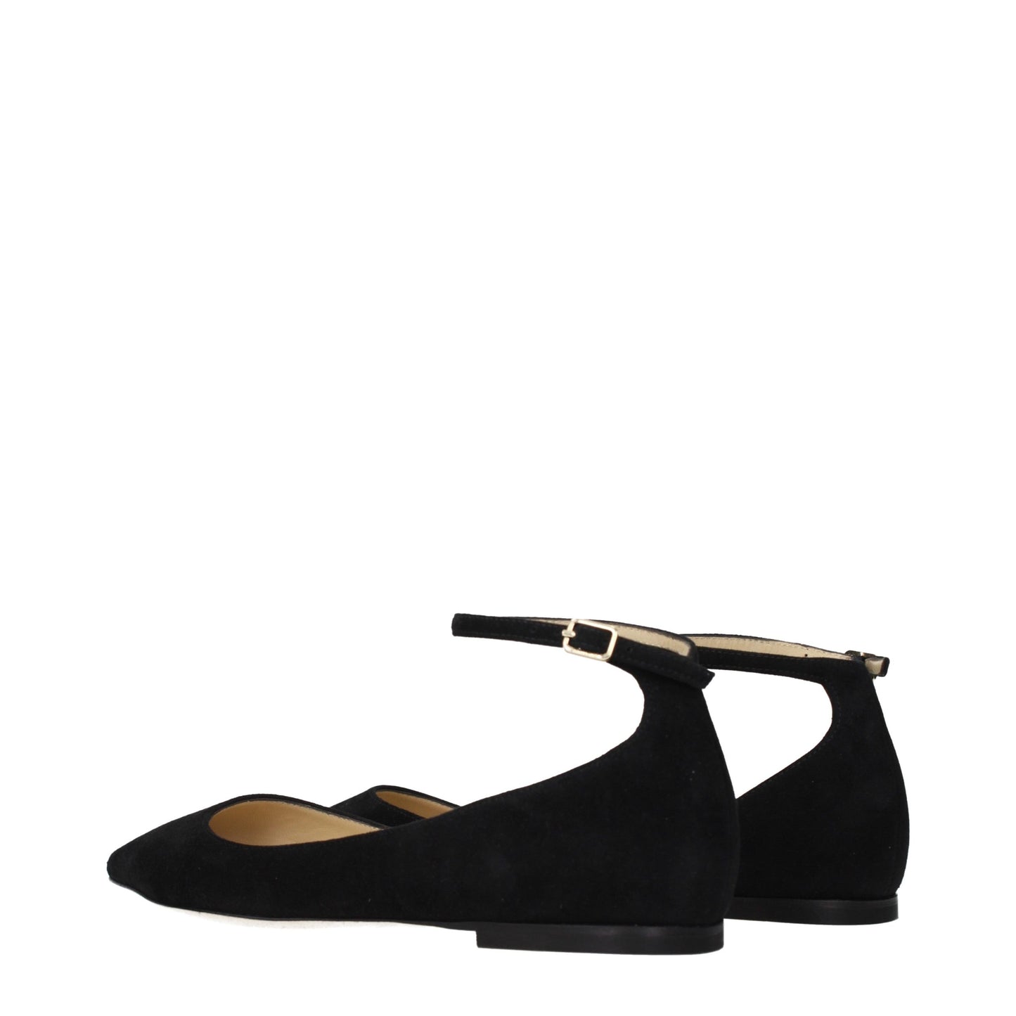 Jimmy Choo Black Leather Ballet Flats