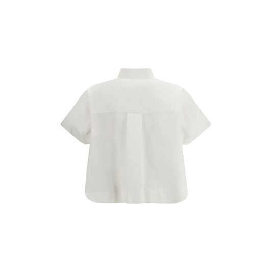 Sacai White Cotton Shortsleeve Shirt
