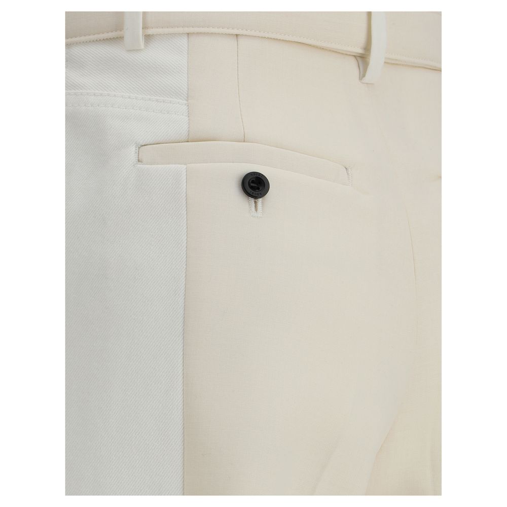 Sacai White Polyester Casual Pants