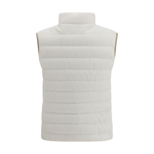 Brunello Cucinelli White Cotton Jackets And Coat