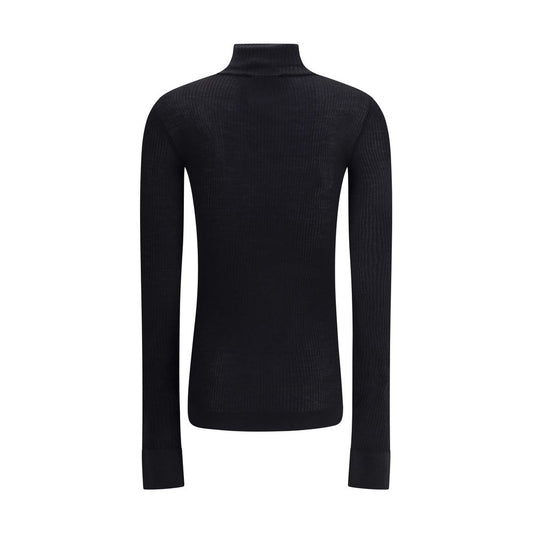 Lemaire Black Wool Turtleneck