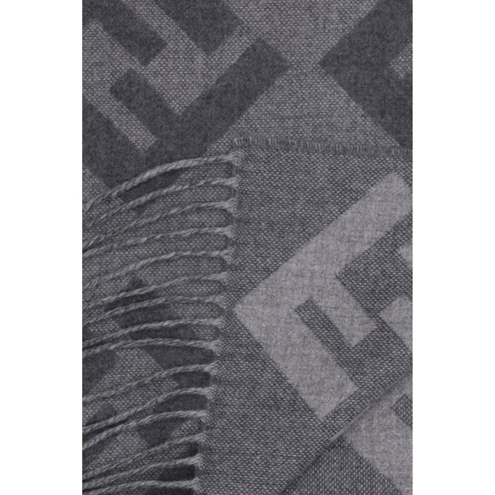 Fendi Gray Wool Scarf