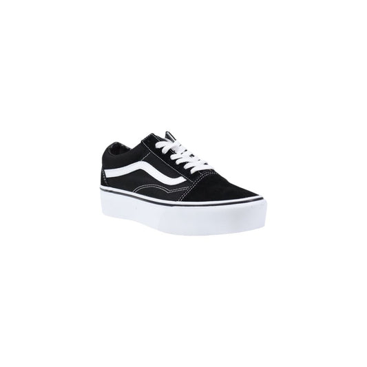 Vans Black And White Fabric Platform Sneakers