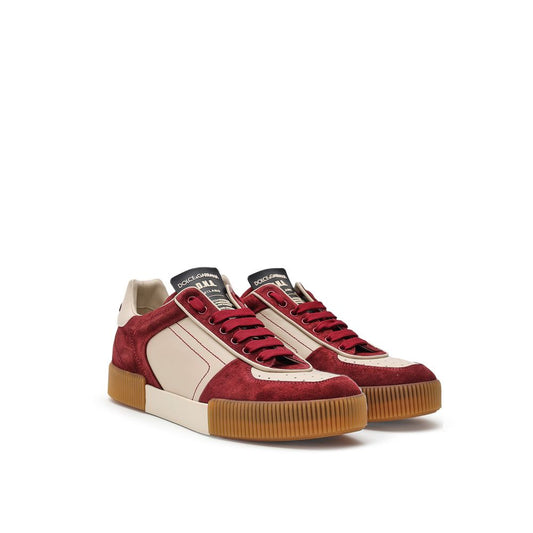 Dolce & Gabbana Blue Leather Low Top Sneakers