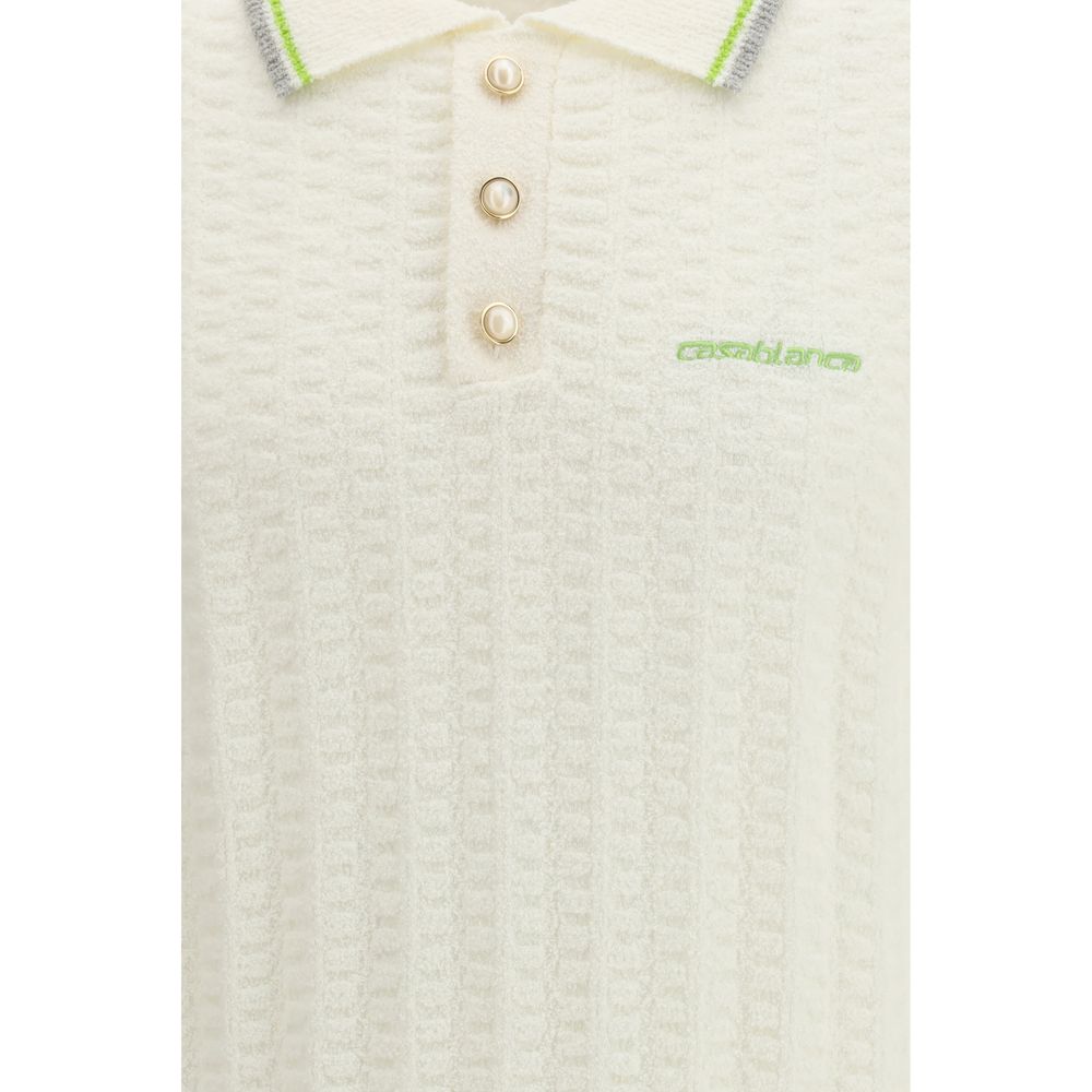 Casablanca Beige Cotton Polo Shirt
