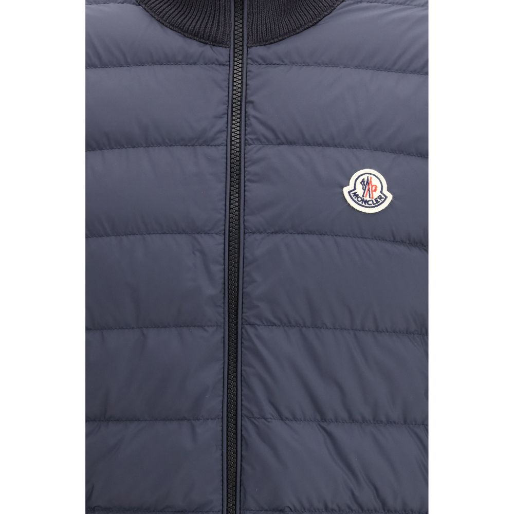 Moncler Blue Cotton Full-Length Jacket