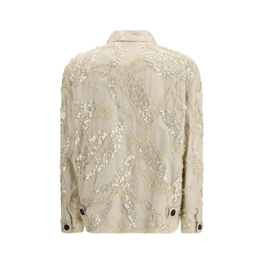 Brunello Cucinelli Beige Cotton Full-Length Jacket