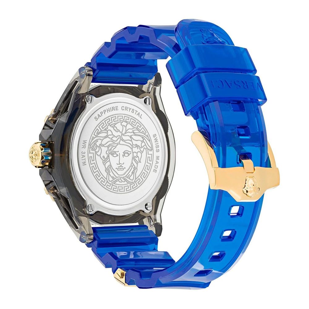 Versace Blue Synthetic Dress Watch