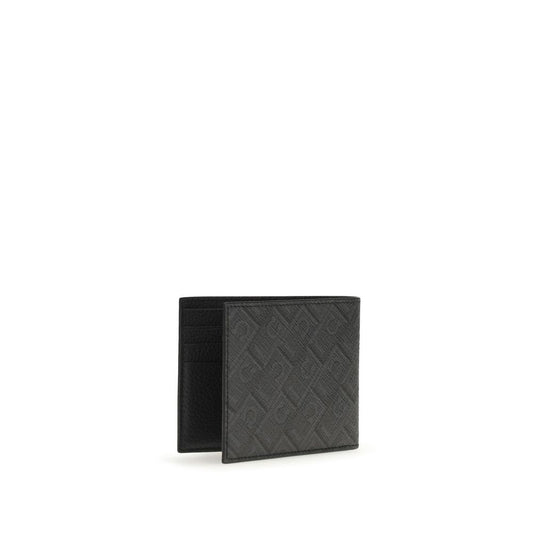 Ferragamo Black Calf Leather Bos Taurus Wallet