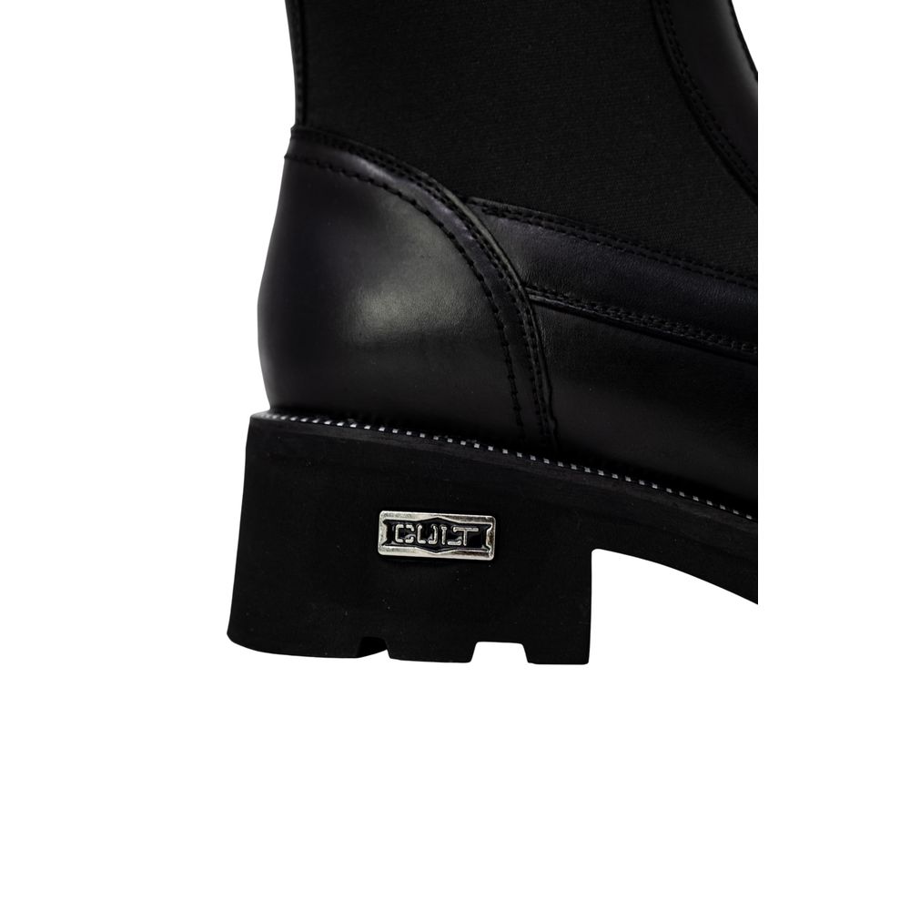 Cult Black Leather Ankle Boots