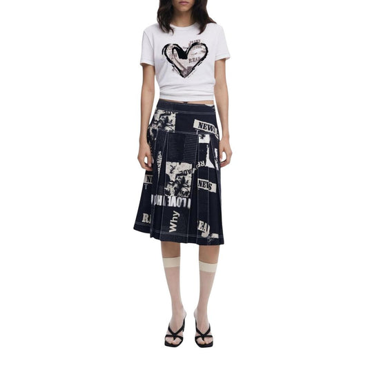 Desigual White Cotton T-Shirt