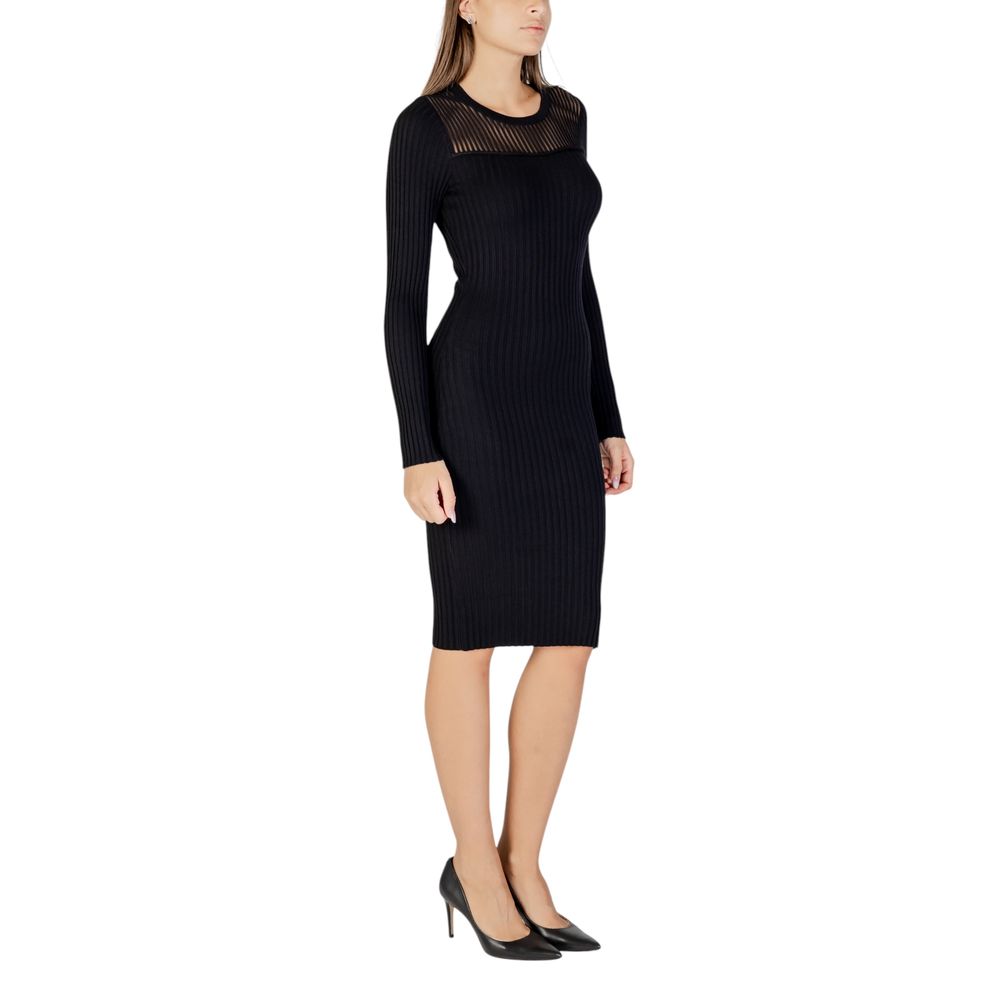 Morgan De Toi Black Viscose Midi Dress