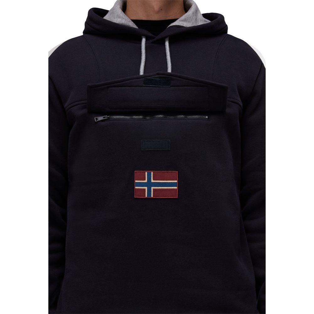 Napapijri Black Cotton Hoodie