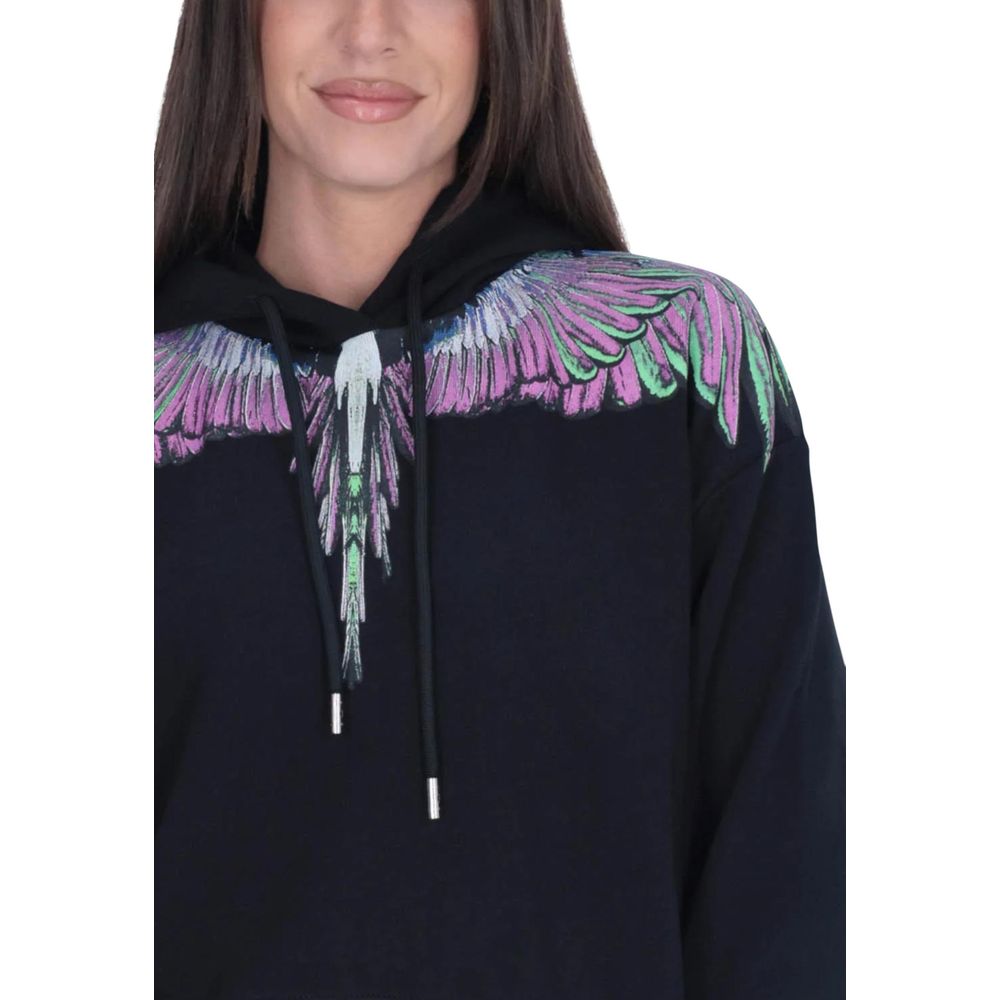 County of Milan Black Cotton Hoodie