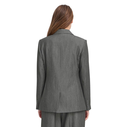 ICHI Gray Polyester Blazer