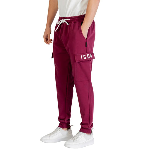 Icon Bordeaux Cotton Joggers (Workout Pants)