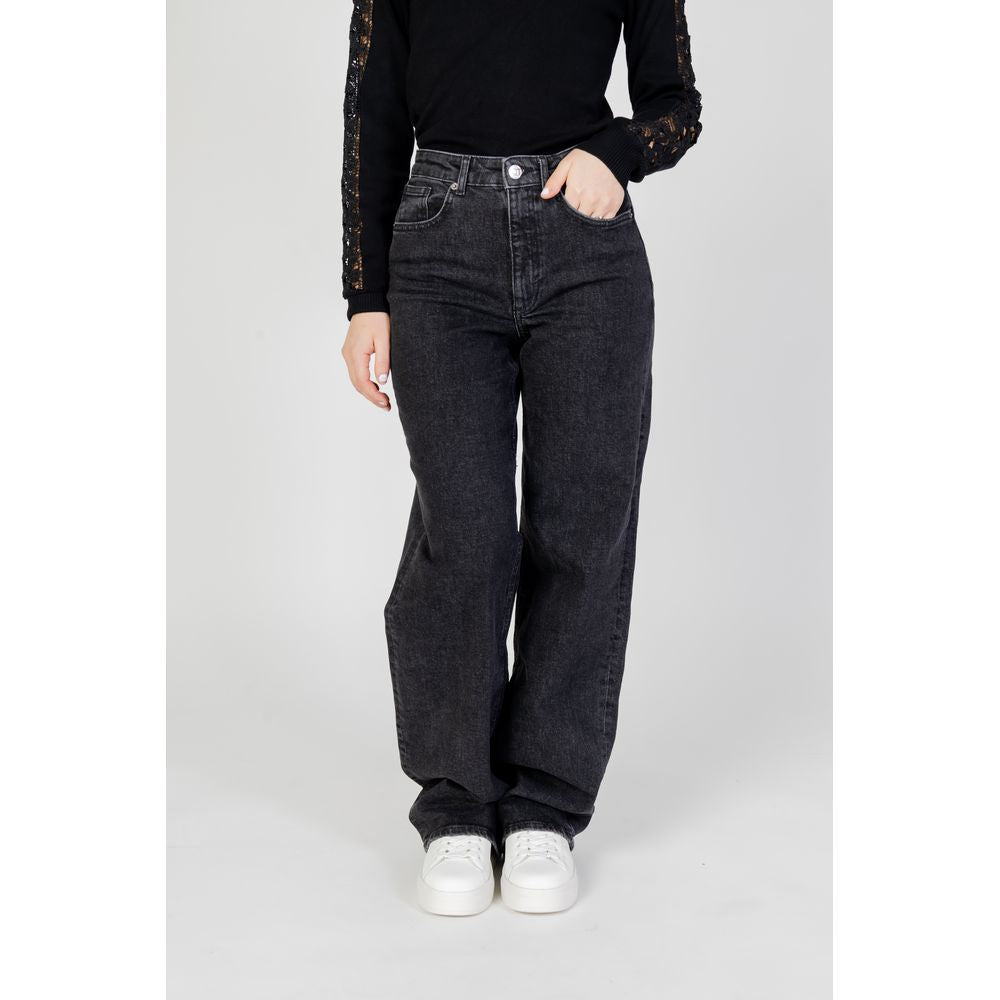 Only Black Cotton Relaxed Fit Jeans
