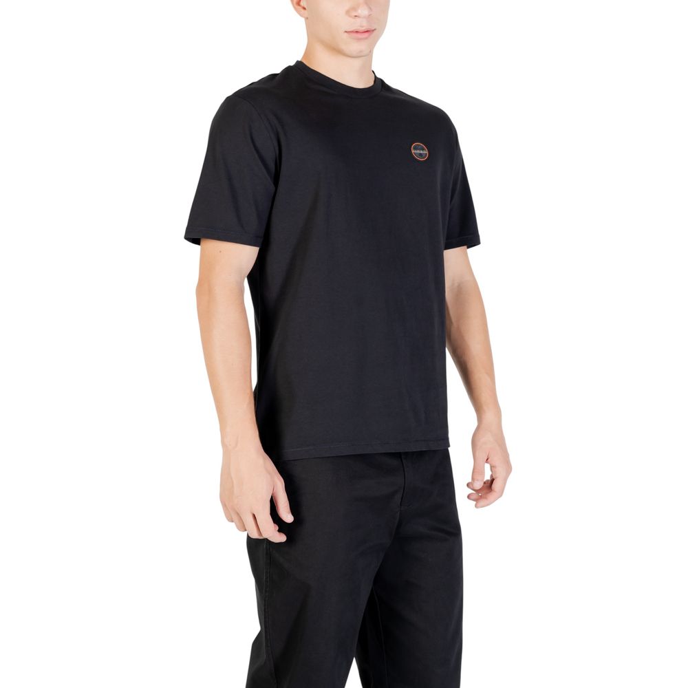 Napapijri Black Cotton T-Shirt