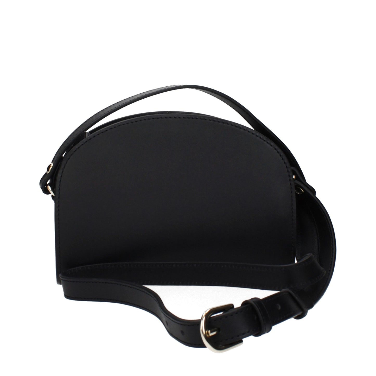 A.P.C. Black Leather Crossbody Bag