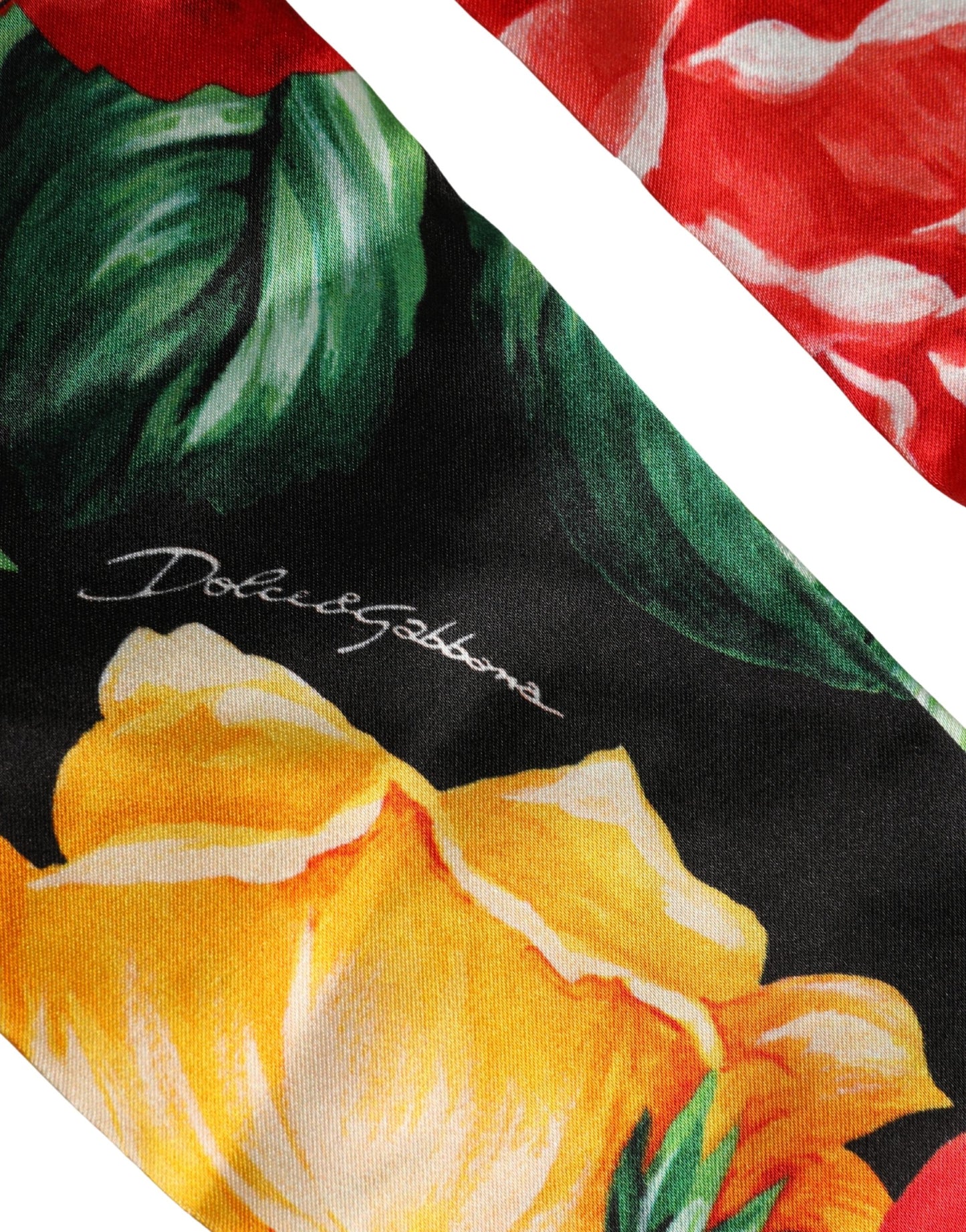 Dolce & Gabbana Multicolor Floral Print Elbow Length Women Gloves