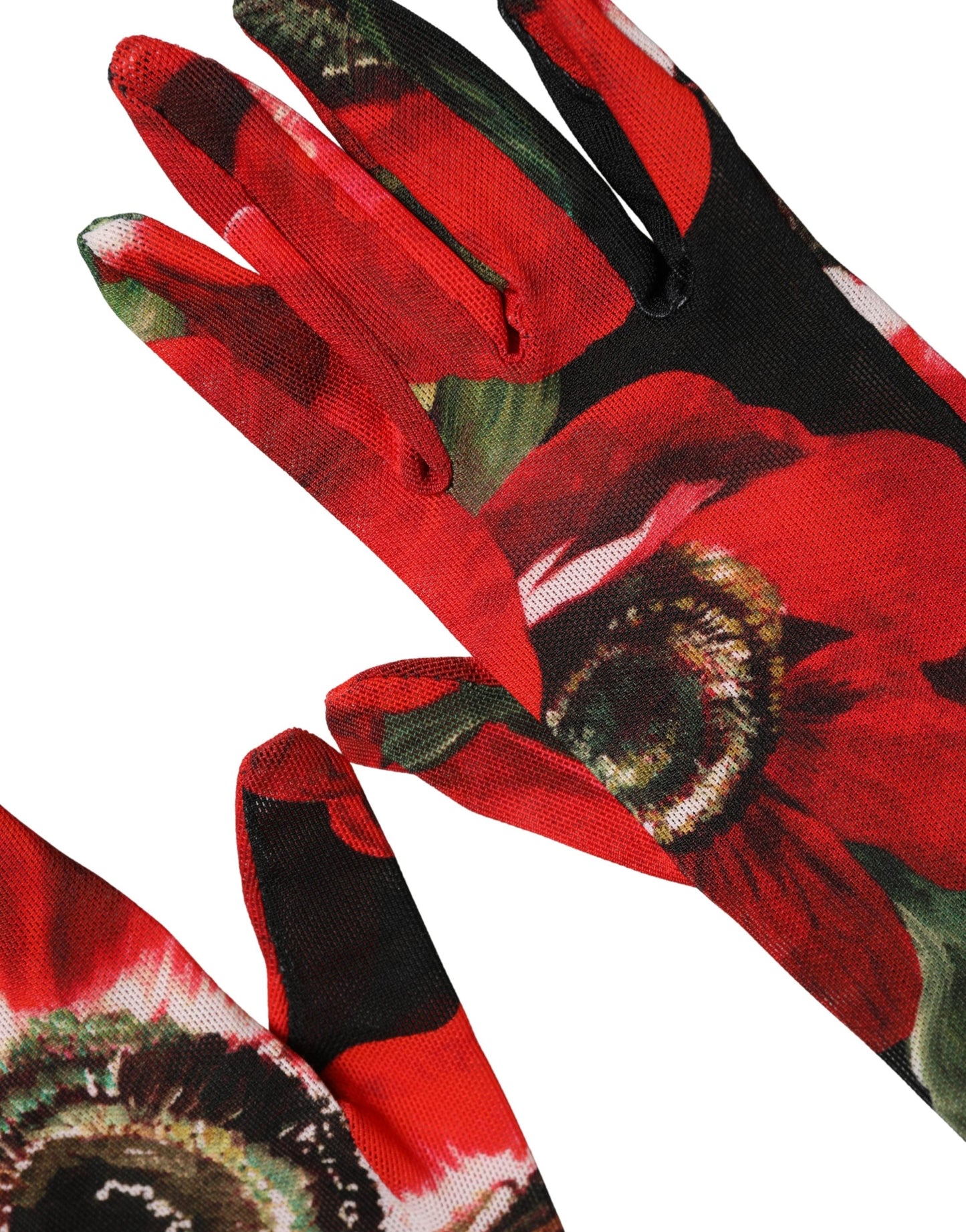 Dolce & Gabbana Multicolor Floral Print Elbow Length Women Gloves