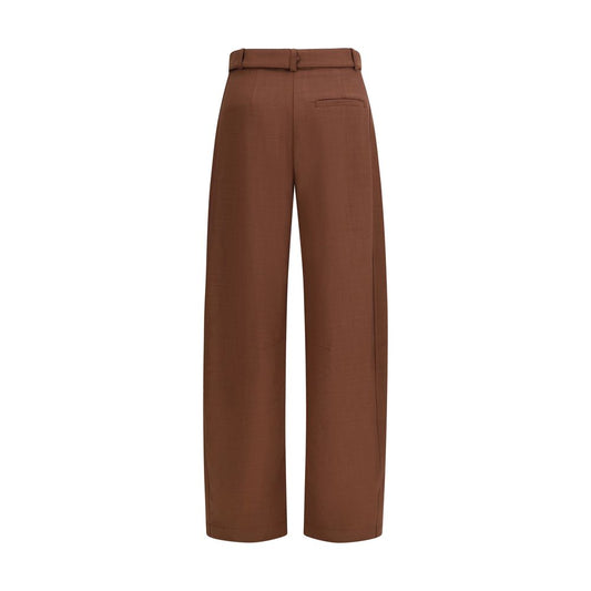 PINKO Brown Viscose Casual Pants