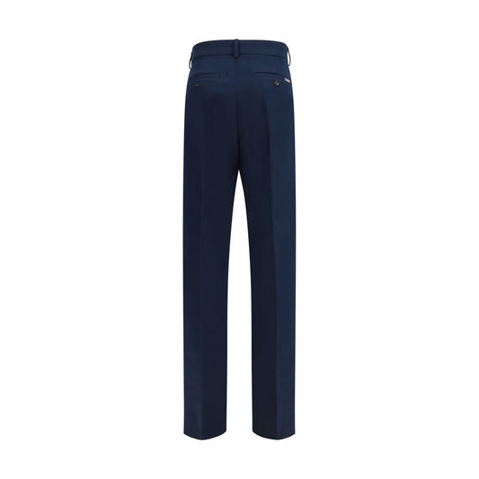 Ferragamo Blue Cotton Chino Pants