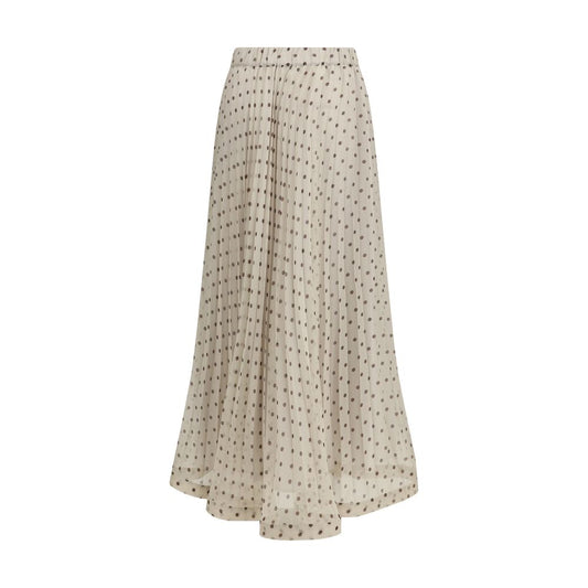 P.A.R.O.S.H. Beige Polyester Long Skirt